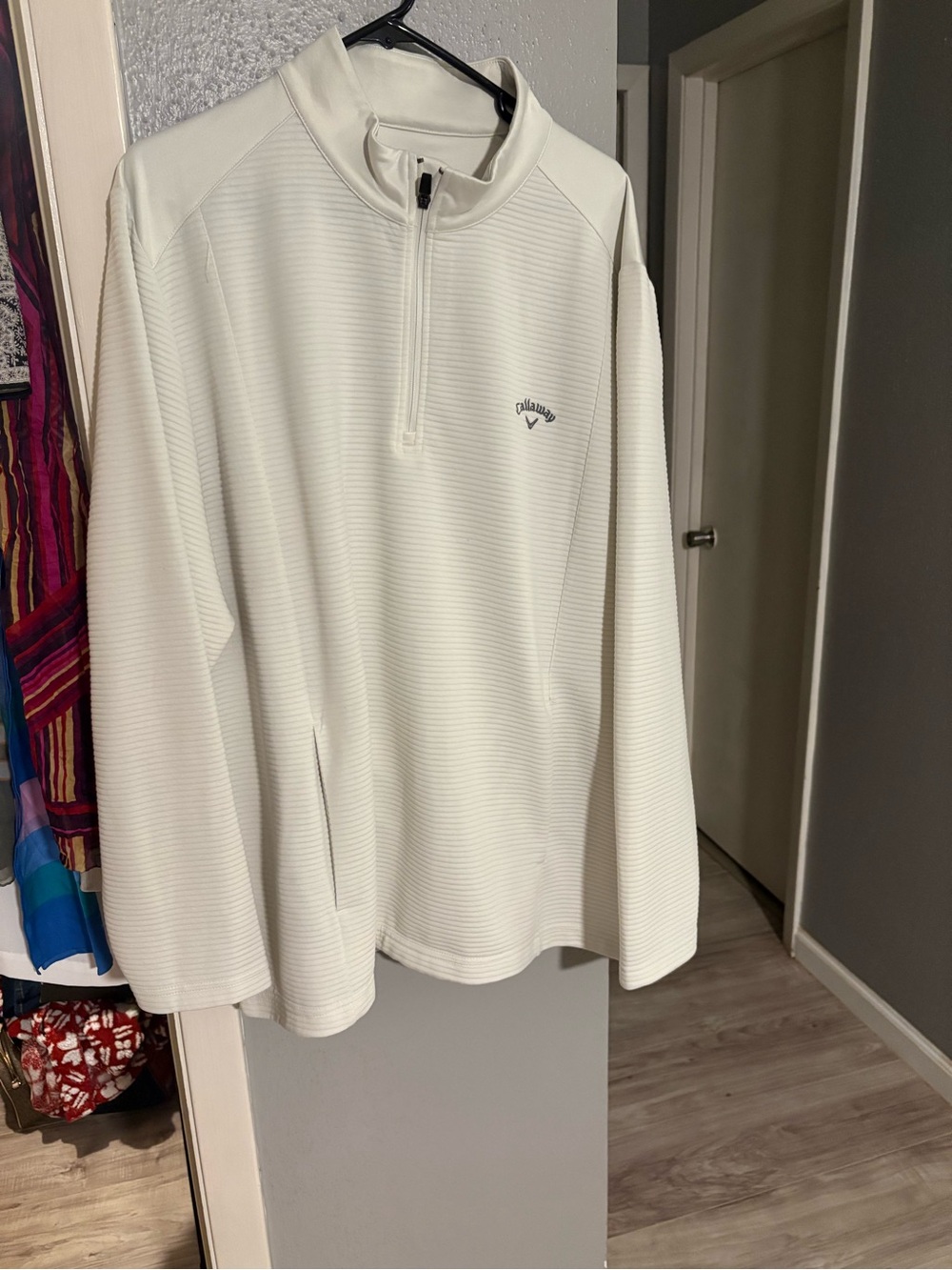 Callaway Men’s Cream Half-Zip Pullover Sweater